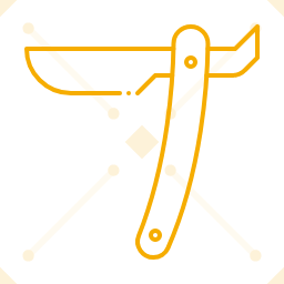 Beard grooming icon representing beard trimming and styling services