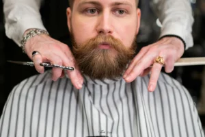 Men's Haircut in Progress
